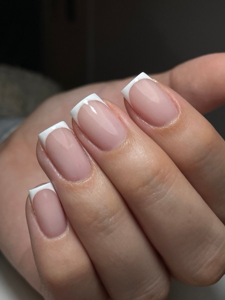 French manucure capsules gel carré